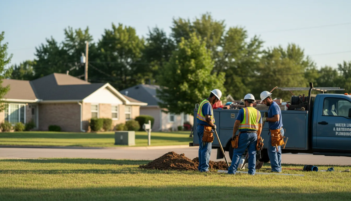 Residential water line and bathroom plumbing service in Lake City, AR
